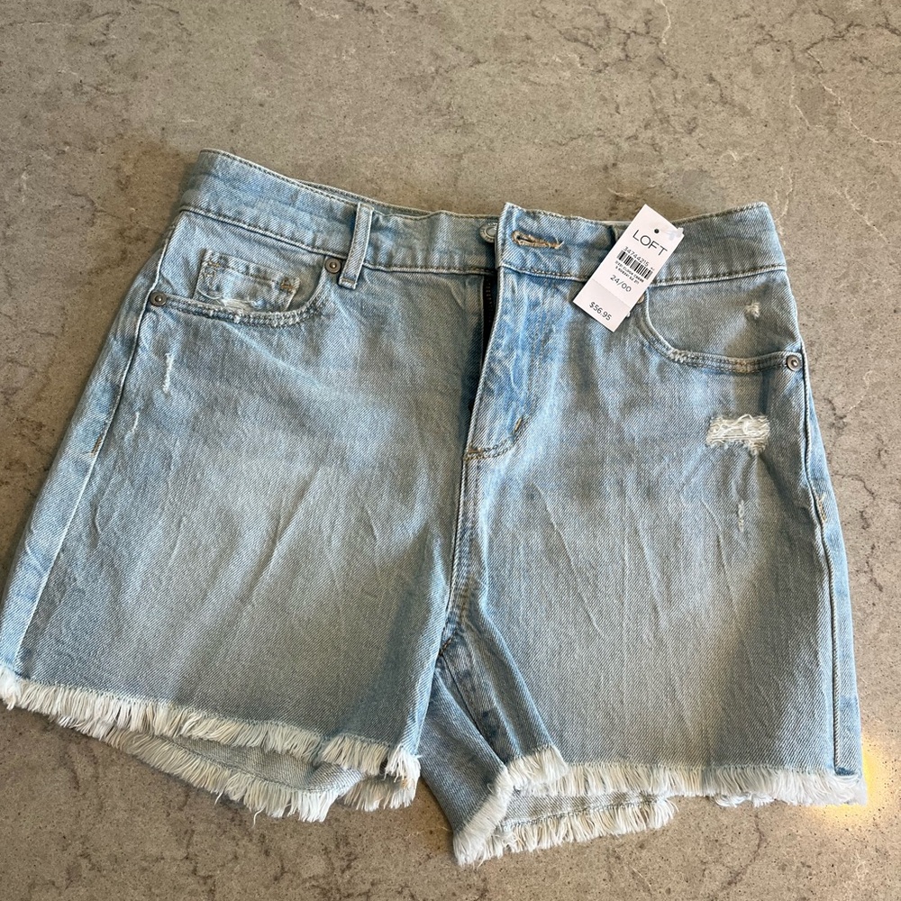Loft high rise jeans shorts size 24